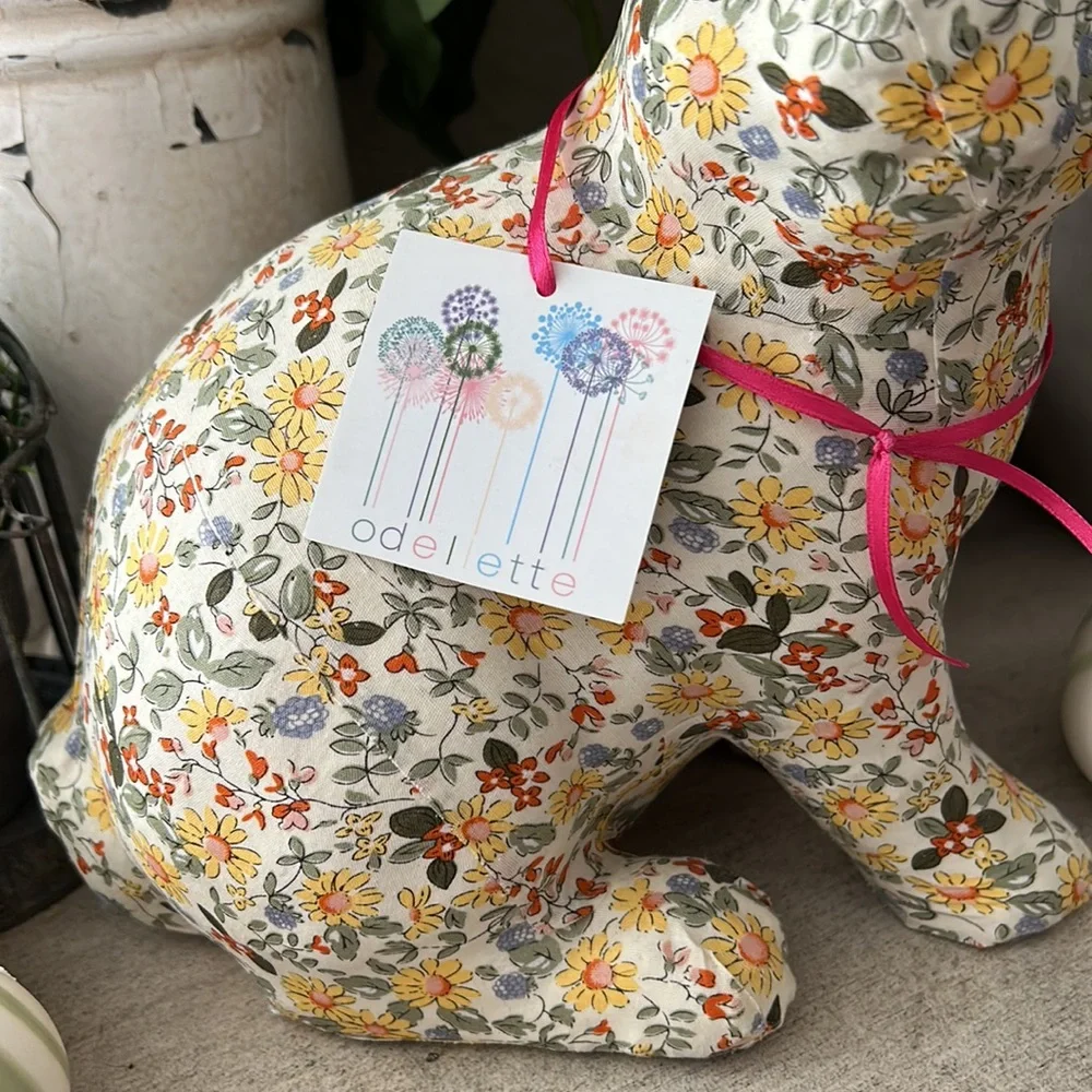 Boho Farmhouse Shabby Chic Easter Spring Bunny Rabbit